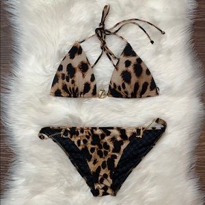Victoria Secret leopard print small bikini set